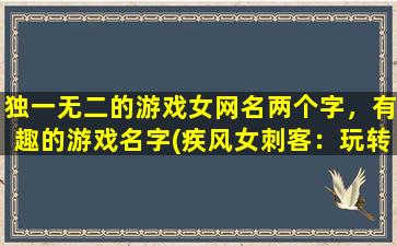 独一无二的游戏女网名两个字，有趣的游戏名字(疾风女刺客：玩转游戏的必杀女神，让你在游戏中燃起*)