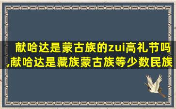 献哈达是蒙古族的zui高礼节吗,献哈达是藏族蒙古族等少数民族普遍的礼节