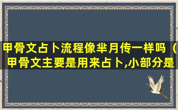 甲骨文占卜流程像芈月传一样吗（甲骨文主要是用来占卜,小部分是记录历史）