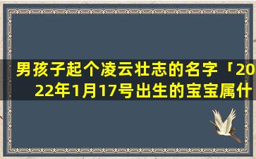 男孩子起个凌云壮志的名字「2022年1月17号出生的宝宝属什么」