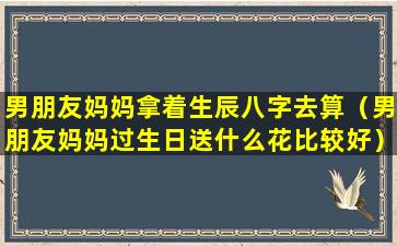 男朋友妈妈拿着生辰八字去算（男朋友妈妈过生日送什么花比较好）