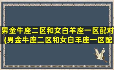 男金牛座二区和女白羊座一区配对(男金牛座二区和女白羊座一区配对吗）