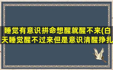 睡觉有意识拼命想醒就醒不来(白天睡觉醒不过来但是意识清醒挣扎)