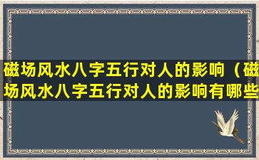 磁场风水八字五行对人的影响（磁场风水八字五行对人的影响有哪些）