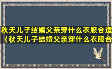 秋天儿子结婚父亲穿什么衣服合适（秋天儿子结婚父亲穿什么衣服合适一点）