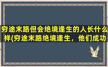 穷途末路但会绝境逢生的人长什么样(穷途末路绝境逢生，他们成功的秘诀是什么？)