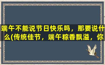 端午不能说节日快乐吗，那要说什么(传统佳节，端午粽香飘溢，你知道其中的来历吗？)