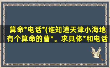 算命*电话*(谁知道天津小海地有个算命的曹*。求具体*和电话)