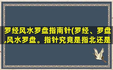 罗经风水罗盘指南针(罗经、罗盘,风水罗盘。指针究竟是指北还是南(求资深人士解答))