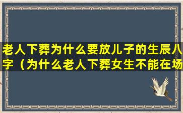 老人下葬为什么要放儿子的生辰八字（为什么老人下葬女生不能在场）