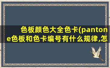 色板颜色大全色卡(pantone色板和色卡编号有什么规律,怎么对应颜色)