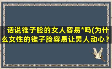 话说锥子脸的女人容易*吗(为什么女性的锥子脸容易让男人动心？)