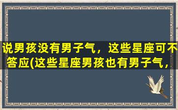 说男孩没有男子气，这些星座可不答应(这些星座男孩也有男子气，一点都不逊色！)