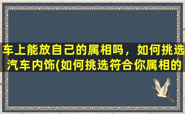 车上能放自己的属相吗，如何挑选汽车内饰(如何挑选符合你属相的汽车内饰？)