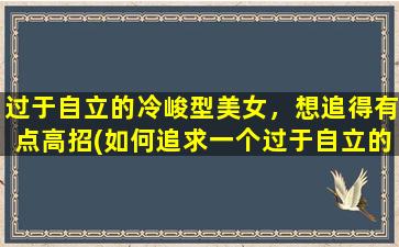 过于自立的冷峻型美女，想追得有点高招(如何追求一个过于自立的冷峻型美女：高招攻略)