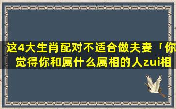 这4大生肖配对不适合做夫妻「你觉得你和属什么属相的人zui相配」