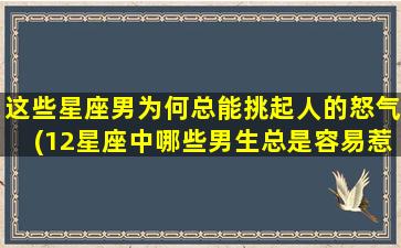 这些星座男为何总能挑起人的怒气(12星座中哪些男生总是容易惹人生气？)