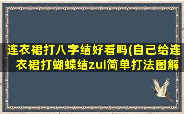 连衣裙打八字结好看吗(自己给连衣裙打蝴蝶结zui简单打法图解)