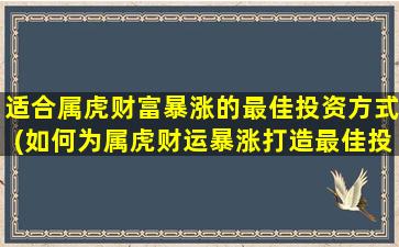 适合属虎财富暴涨的最佳投资方式(如何为属虎财运暴涨打造最佳投资计划)