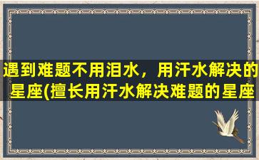 遇到难题不用泪水，用汗水解决的星座(擅长用汗水解决难题的星座排行，你属于哪个？)