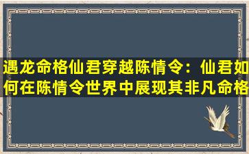 遇龙命格仙君穿越陈情令：仙君如何在陈情令世界中展现其非凡命格与力量