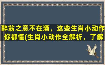 醉翁之意不在酒，这些生肖小动作你都懂(生肖小动作全解析，了解以醉翁之意不在酒！)