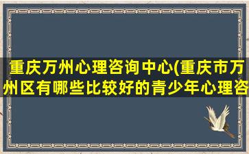 重庆万州心理咨询中心(重庆市万州区有哪些比较好的青少年心理咨询机构)