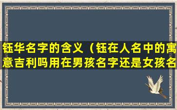 钰华名字的含义（钰在人名中的寓意吉利吗用在男孩名字还是女孩名字好）