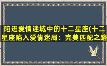 陷进爱情迷城中的十二星座(十二星座陷入爱情迷局：完美匹配之路该怎么走？)