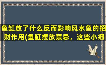 鱼缸放了什么反而影响风水鱼的招财作用(鱼缸摆放禁忌，这些小细节不注意，招财鱼会失灵！)