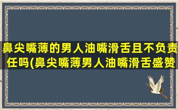 鼻尖嘴薄的男人油嘴滑舌且不负责任吗(鼻尖嘴薄男人油嘴滑舌盛赞却缺乏责任心，如何应对？)