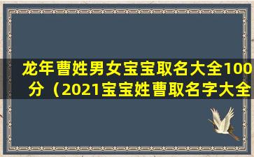 龙年曹姓男女宝宝取名大全100分（2021宝宝姓曹取名字大全）